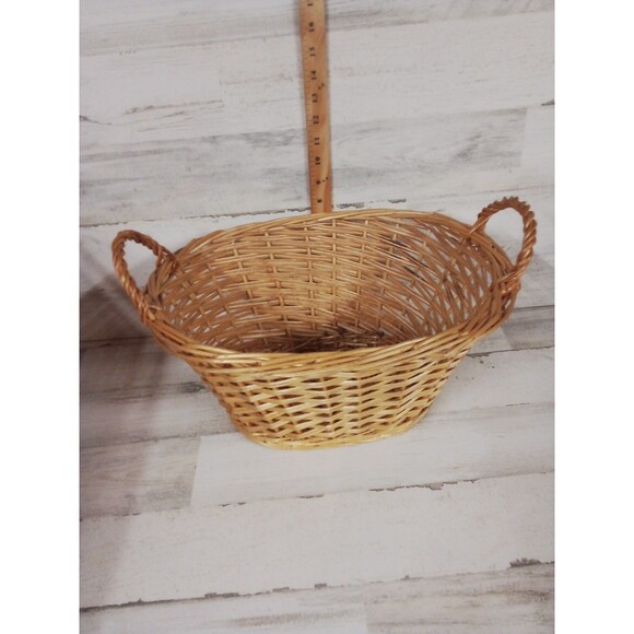 Farmhouse Small Decorative Medium Size Basket With Handles - Picture 10 of 13